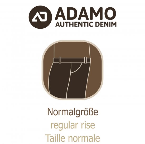 Adamo 5-Pocket Regular Rise Jeans Medium Blue - Jeans og bukser - Herrejeans og bukser i store størrelser W40-W70