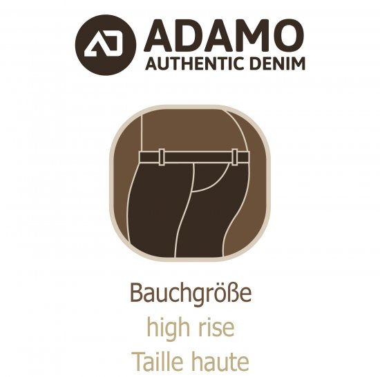 Adamo 5-Pocket High Rise Jeans Medium Blue - Jeans og bukser - Herrejeans og bukser i store størrelser W40-W70