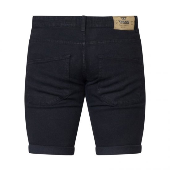 D555 Jude Stretch Denim Shorts Black - Shorts - Shorts i store størrelser - W40-W60