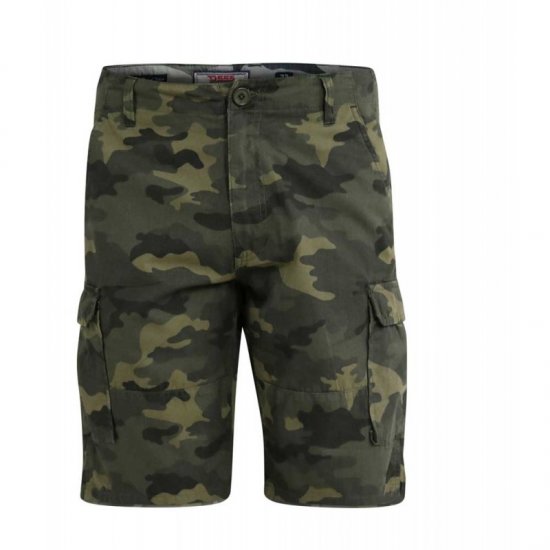 D555 Marty Camo Shorts Green - Shorts - Shorts i store størrelser - W40-W60