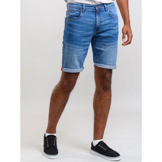 D555 Griffin Denim Shorts Stonewash - Shorts - Shorts i store størrelser - W40-W60