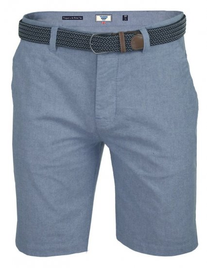 D555 Tiger Stretch Oxford Chino Shorts With Belt - Shorts - Shorts i store størrelser - W40-W60