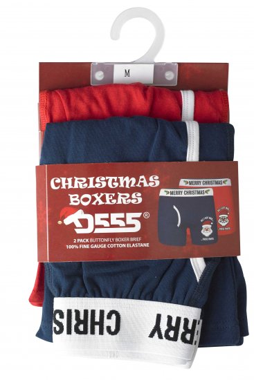 D555 Claus Christmas Boxers 2-pack - Undertøj og badetøj - Badetøj og Undertøj i store størrelser 