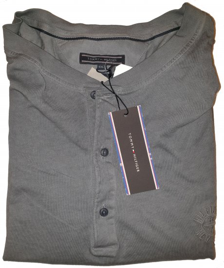 Tommy Hilfiger Long Sleeve Henley Grey - Motleys vilde apriludsalg - 
