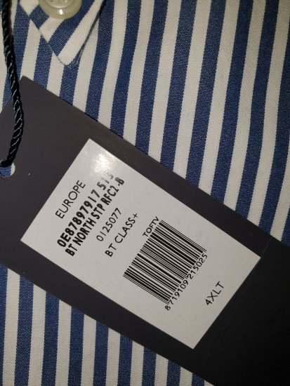 Tommy Hilfiger North Stripe Long Sleeve Shirt Blue/White - Motleys vilde apriludsalg - 