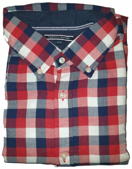 Tommy Hilfiger Red Check Long Sleeve Shirt - Motleys vilde apriludsalg - 