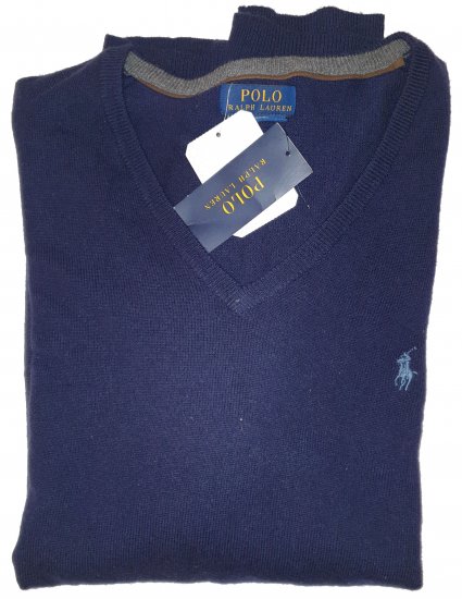 Ralph Lauren M Classics NavyBlue Sweater - Motleys vilde apriludsalg - 