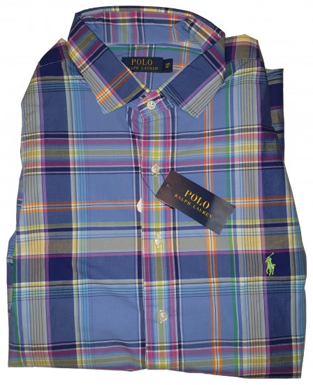 Polo Ralph Lauren Blue Check Shirt - Motleys vilde apriludsalg - 
