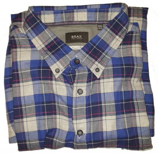 Brax 419030 Shirt Blue - Motleys vilde apriludsalg - 