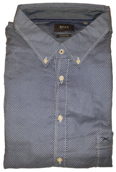 Brax 560-7 Blue Dot Shirt - Motleys vilde apriludsalg - 