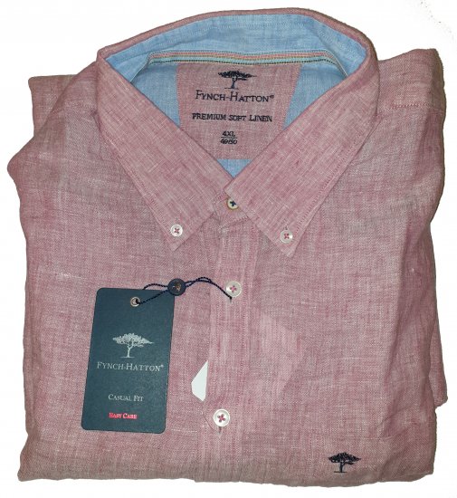 Fynch-Hatton 6156 Shirt Red - Motleys vilde apriludsalg - 