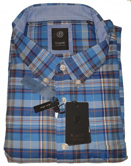 Bugatti 78315 Shirt Blue - Motleys vilde apriludsalg - 