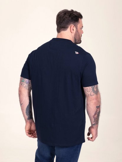 D555 Slater Trykt T-shirt Mørkeblå - T-shirts - T-shirts i store størrelser - 2XL-14XL