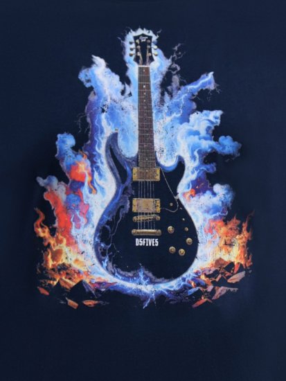D555 Slater Trykt T-shirt Mørkeblå - T-shirts - T-shirts i store størrelser - 2XL-14XL