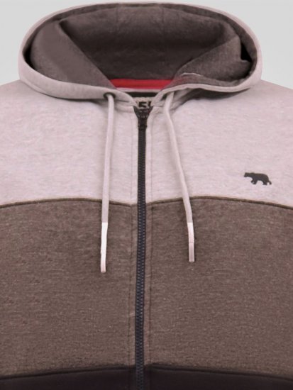 D555 Fitzgerald Zip Through Hoody With Cut & Sew Panels Sort - Trøjer og hættetrøjer - Trøjer og Hættetrøjer i store størrelser - 2XL-14XL