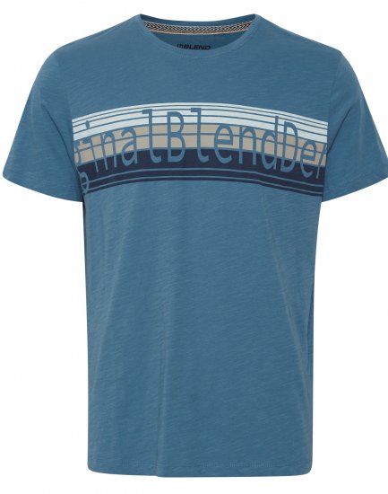 Blend T-Shirt 4242 Copen Blue - T-shirts - T-shirts i store størrelser - 2XL-14XL