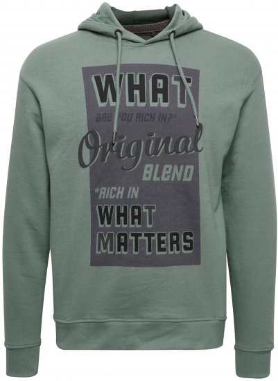 Blend Hoodie 4285 Duck Green - Trøjer og hættetrøjer - Trøjer og Hættetrøjer i store størrelser - 2XL-14XL