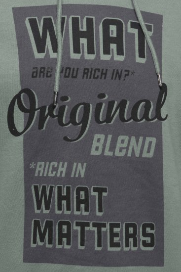 Blend Hoodie 4285 Duck Green - Trøjer og hættetrøjer - Trøjer og Hættetrøjer i store størrelser - 2XL-14XL