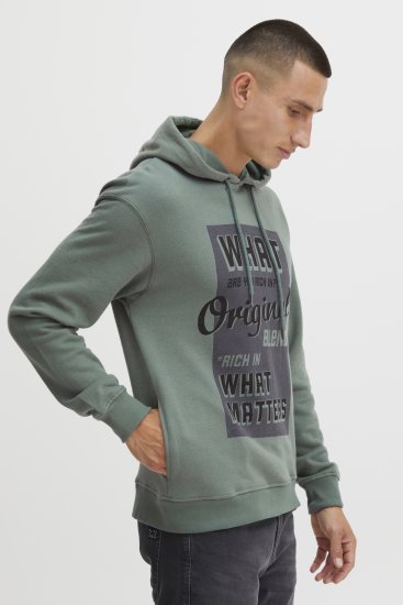 Blend Hoodie 4285 Duck Green - Trøjer og hættetrøjer - Trøjer og Hættetrøjer i store størrelser - 2XL-14XL