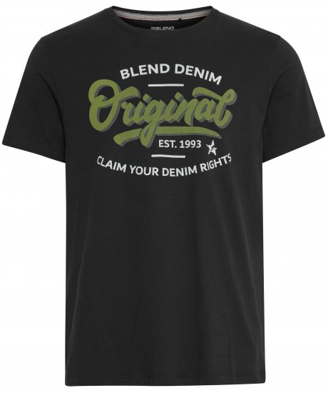 Blend 4568 T-Shirt Black - T-shirts - T-shirts i store størrelser - 2XL-14XL