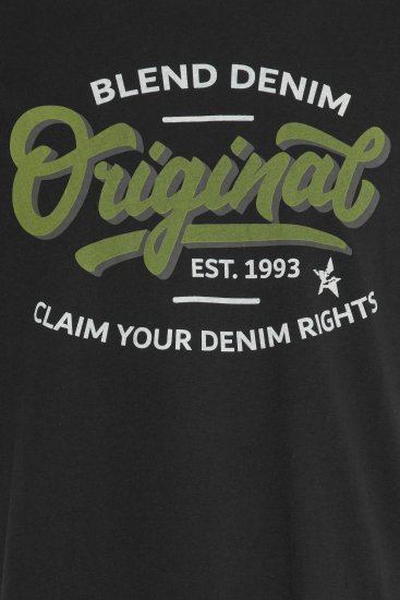Blend 4568 T-Shirt Black - T-shirts - T-shirts i store størrelser - 2XL-14XL