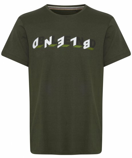 Blend 4795 T-Shirt Forest Night Green - T-shirts - T-shirts i store størrelser - 2XL-14XL