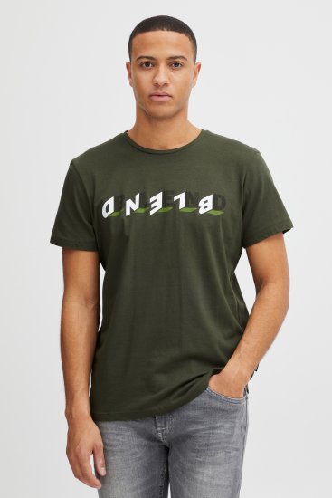 Blend 4795 T-Shirt Forest Night Green - T-shirts - T-shirts i store størrelser - 2XL-14XL