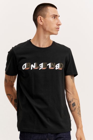 Blend 4795 T-Shirt Black - T-shirts - T-shirts i store størrelser - 2XL-14XL