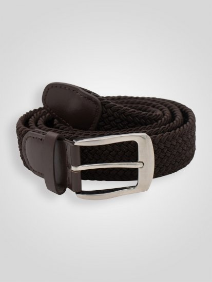 D555 Malcolm Braided Belt Brown - Bælter - Store Bælter - W40-W70/2XL-8XL
