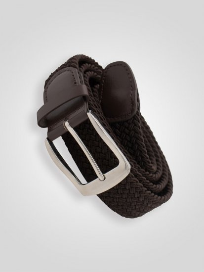 D555 Malcolm Braided Belt Brown - Bælter - Store Bælter - W40-W70/2XL-8XL
