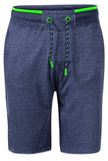 D555 Electra1 Ribbed Waist Fleece Shorts With Pockets Navy Marl - Joggingbukser og shorts - Sweatpants og Sweatshorts 2XL-12XL