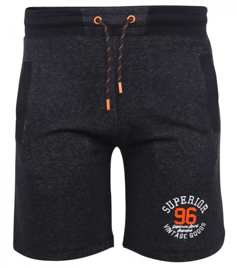 D555 HARLOW Jersey Shorts Black Twist - Joggingbukser og shorts - Sweatpants og Sweatshorts 2XL-12XL