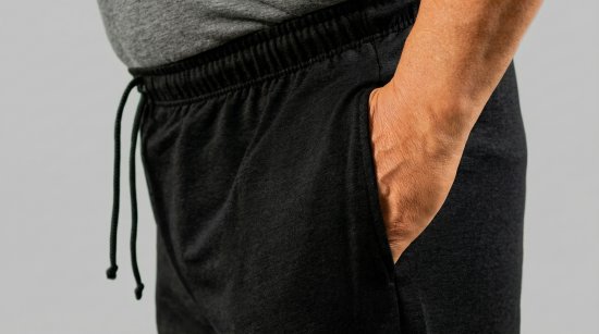 20 Nodi Grecale Stretch Fleece Cotton Sports Pants with Enzyme and Soft Touch Treatment Black - Joggingbukser og shorts - Sweatpants og Sweatshorts 2XL-12XL