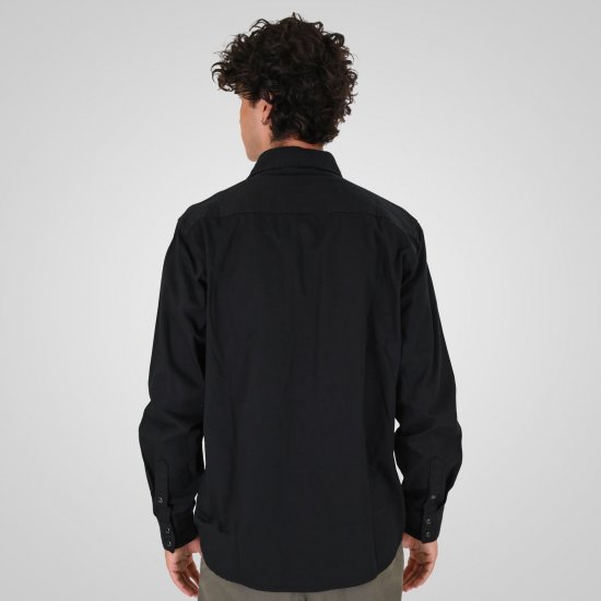 Double Outfitters GS-5126 Skjorte med trykknapper Sort - Skjorter - Skjorter til store mænd 2XL- 8XL