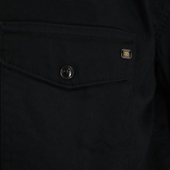 Double Outfitters GS-5126 Skjorte med trykknapper Sort - Skjorter - Skjorter til store mænd 2XL- 8XL
