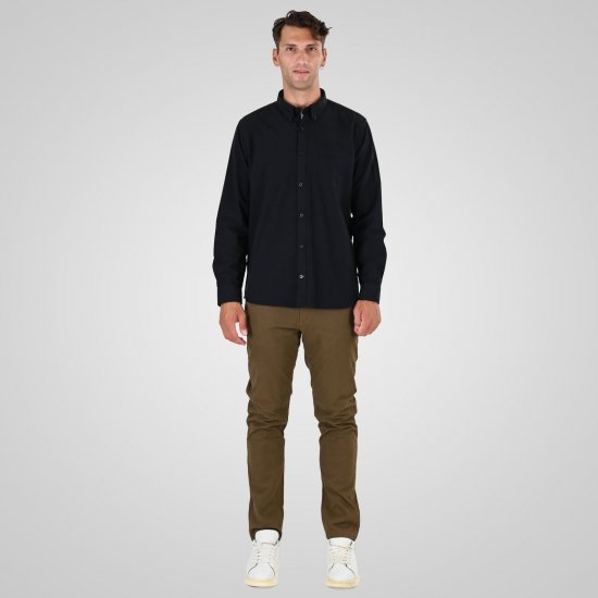 Double Outfitters GS-5225 Oxfordskjorte Sort - Skjorter - Skjorter til store mænd 2XL- 8XL