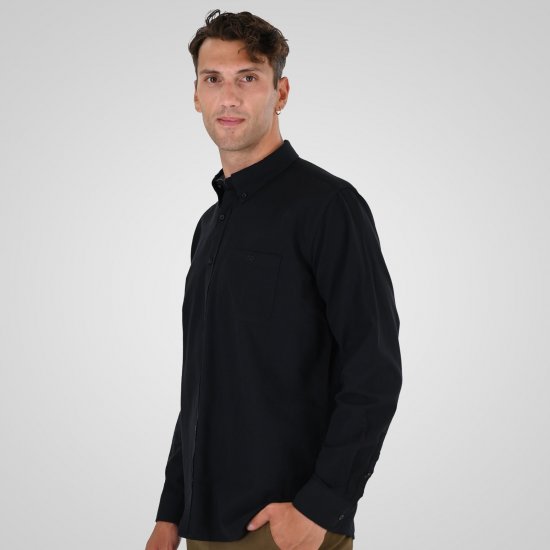 Double Outfitters GS-5225 Oxfordskjorte Sort - Skjorter - Skjorter til store mænd 2XL- 8XL