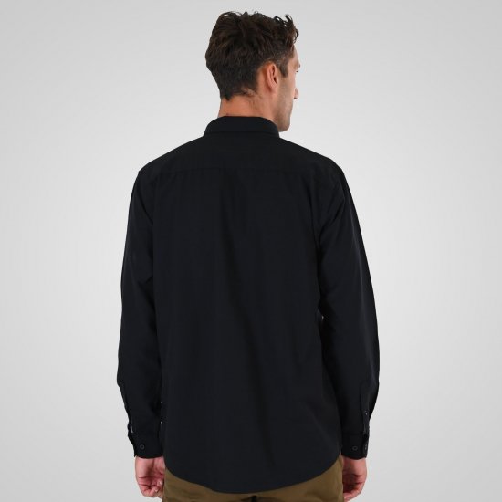 Double Outfitters GS-5225 Oxfordskjorte Sort - Skjorter - Skjorter til store mænd 2XL- 8XL