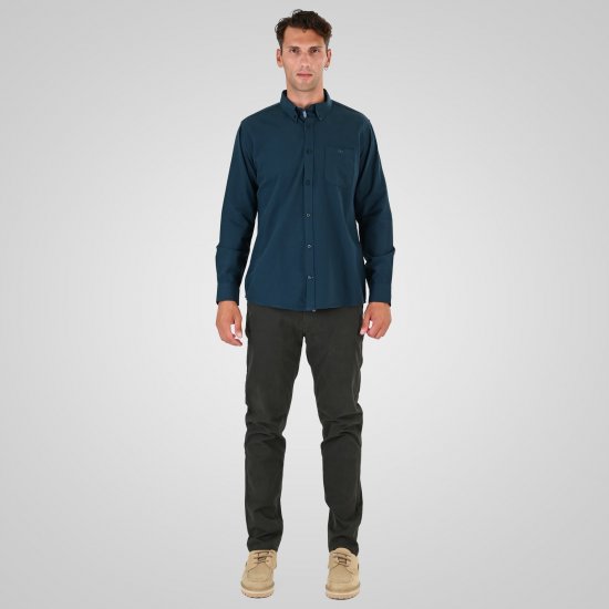 Double Outfitters GS-5225 Oxfordskjorte Mørkegrøn - Skjorter - Skjorter til store mænd 2XL- 8XL