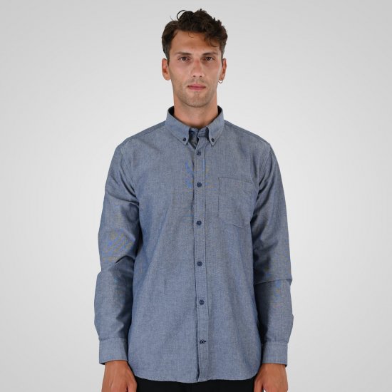 Double Outfitters GS-5225 Oxfordskjorte Lyseblå - Skjorter - Skjorter til store mænd 2XL- 8XL