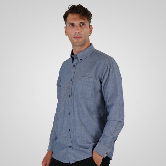 Double Outfitters GS-5225 Oxfordskjorte Lyseblå - Skjorter - Skjorter til store mænd 2XL- 8XL