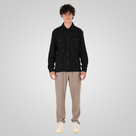 Double Outfitters GS-5237 Skjortejakke Sort - Skjorter - Skjorter til store mænd 2XL- 8XL