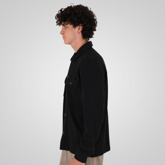 Double Outfitters GS-5237 Skjortejakke Sort - Skjorter - Skjorter til store mænd 2XL- 8XL