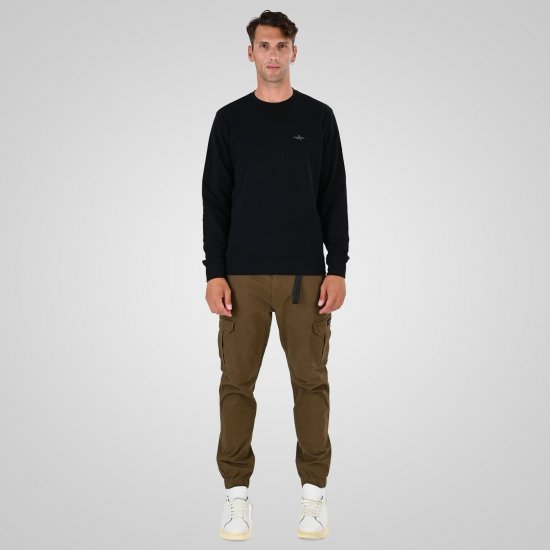 Double Outfitters MTOP-1141 Sweatshirt Sort - Trøjer og hættetrøjer - Trøjer og Hættetrøjer i store størrelser - 2XL-14XL