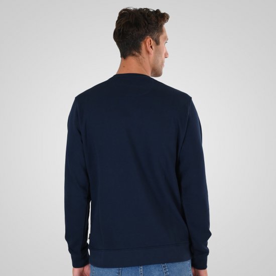 Double Outfitters MTOP-1141 Sweatshirt Mørkeblå - Trøjer og hættetrøjer - Trøjer og Hættetrøjer i store størrelser - 2XL-14XL