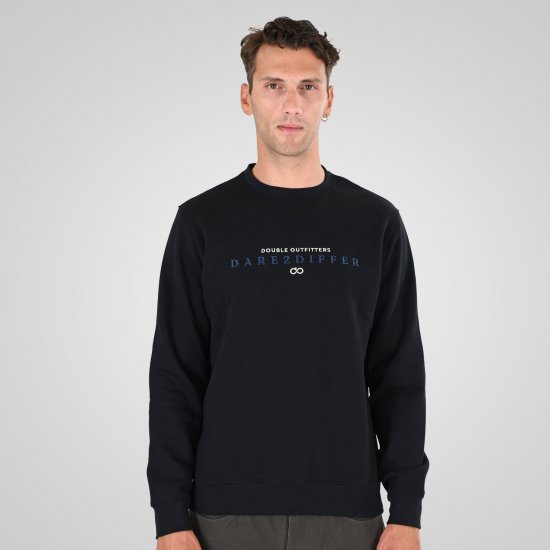 Double Outfitters MTOP-1151 Sweatshirt Sort - Trøjer og hættetrøjer - Trøjer og Hættetrøjer i store størrelser - 2XL-14XL