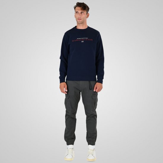 Double Outfitters MTOP-1151 Sweatshirt Mørkeblå - Trøjer og hættetrøjer - Trøjer og Hættetrøjer i store størrelser - 2XL-14XL