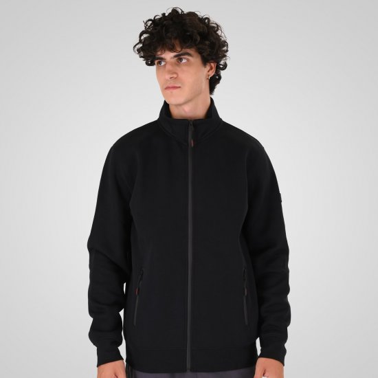 Double Outfitters MTOP-1158 Sweatjakke med lynlås Sort - Trøjer og hættetrøjer - Trøjer og Hættetrøjer i store størrelser - 2XL-14XL