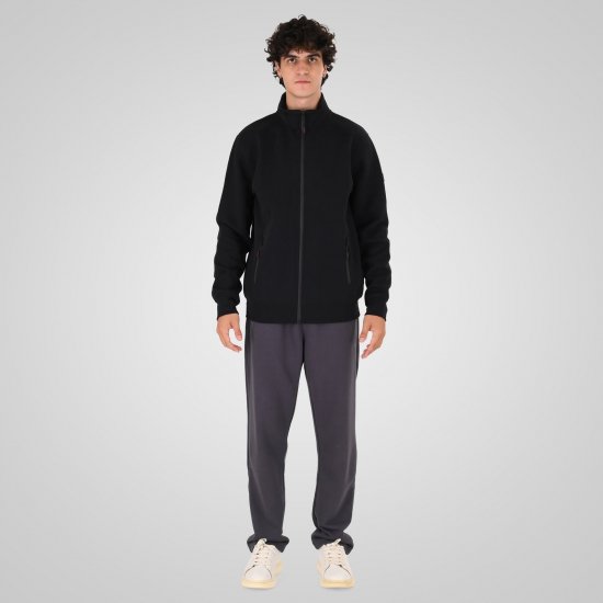 Double Outfitters MTOP-1158 Sweatjakke med lynlås Sort - Trøjer og hættetrøjer - Trøjer og Hættetrøjer i store størrelser - 2XL-14XL
