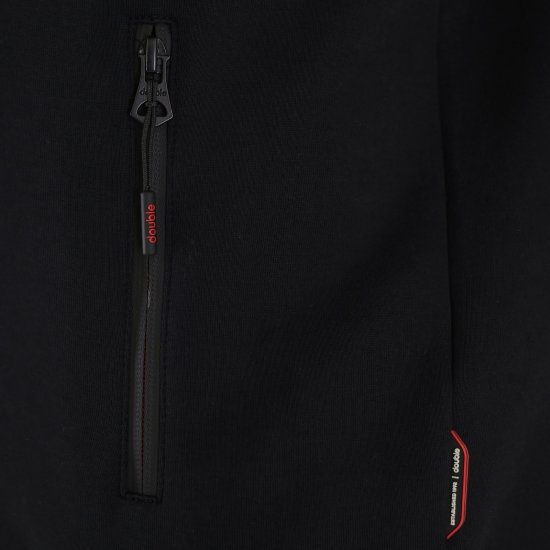 Double Outfitters MTOP-1158 Sweatjakke med lynlås Sort - Trøjer og hættetrøjer - Trøjer og Hættetrøjer i store størrelser - 2XL-14XL